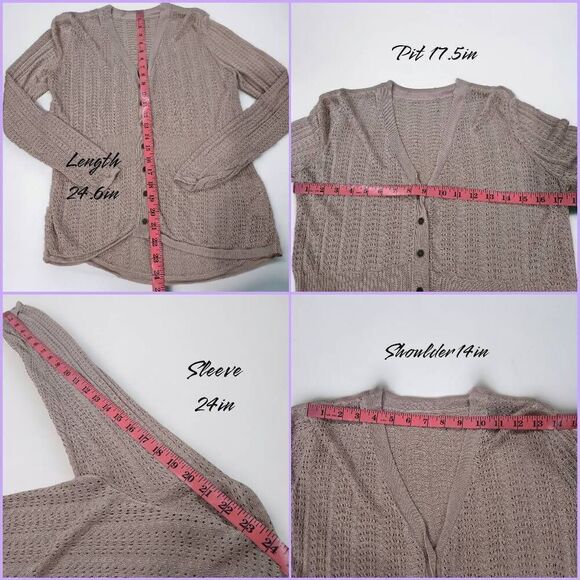 Knit Semi-Sheer Cardigan(J006)-Size S for Women - Picture 9 of 10